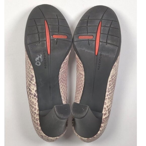 Rockport Women's Total Motion Pump Block Heel in Python Snakeskin Leather - Picture 5 of 15